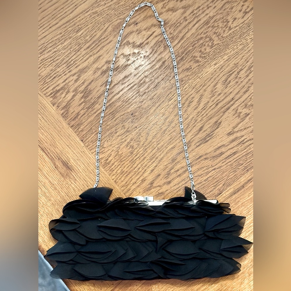Call it Spring Black Ruffle Clutch - Picture 7 of 8